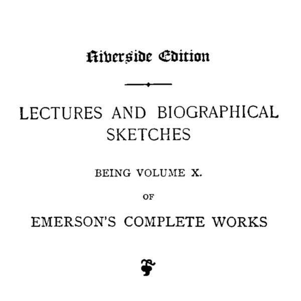 Lectures and biographical sketches